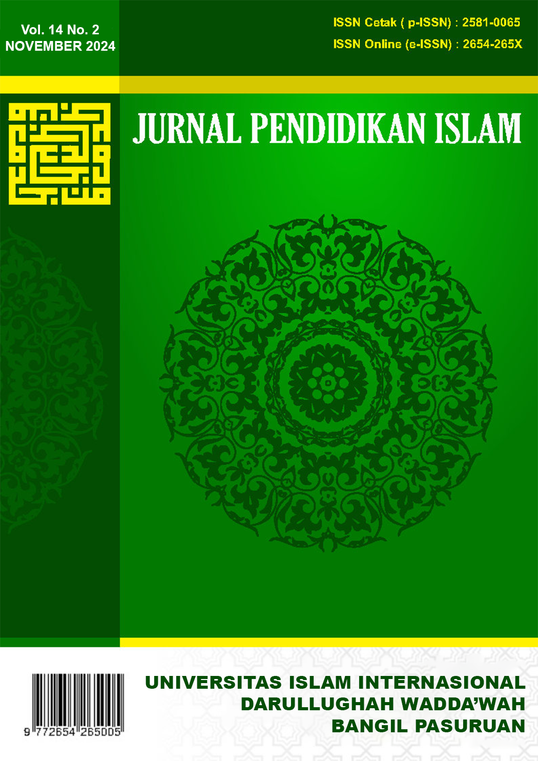 					View Vol. 14 No. 2 (2024): Jurnal Pendidikan Islam (JPI)
				